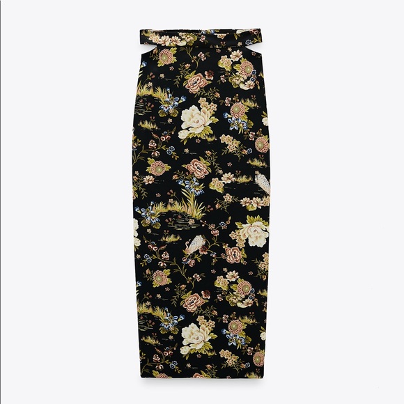 ZARA Floral Cut Out Skirt BNWT - Picture 4 of 5